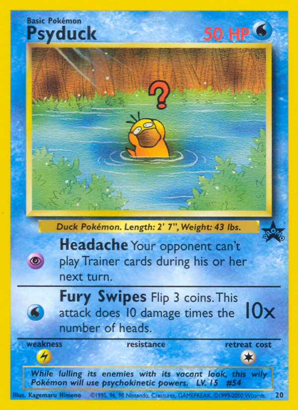 The Psyduck 20 Pokémon promo card